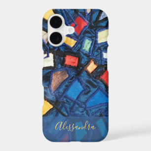 Personnalisé Navy Verre Coloré Abstrait
