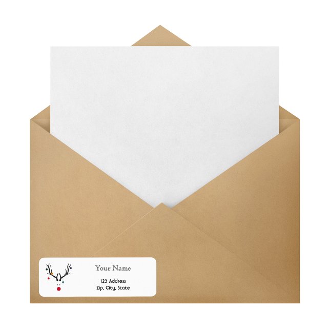 Personnalisé Noël minimaliste renne moderne blanc (Créateur téléchargé)
