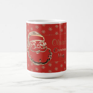 Personnalisé Nom Olivia's Christmas Mug Cute Père 