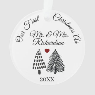 Personnalisé Notre Premier Noël En Tant Que M. Et