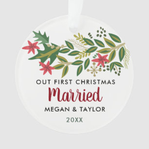 Personnalisé Notre Premier Ornement Marié de Noël