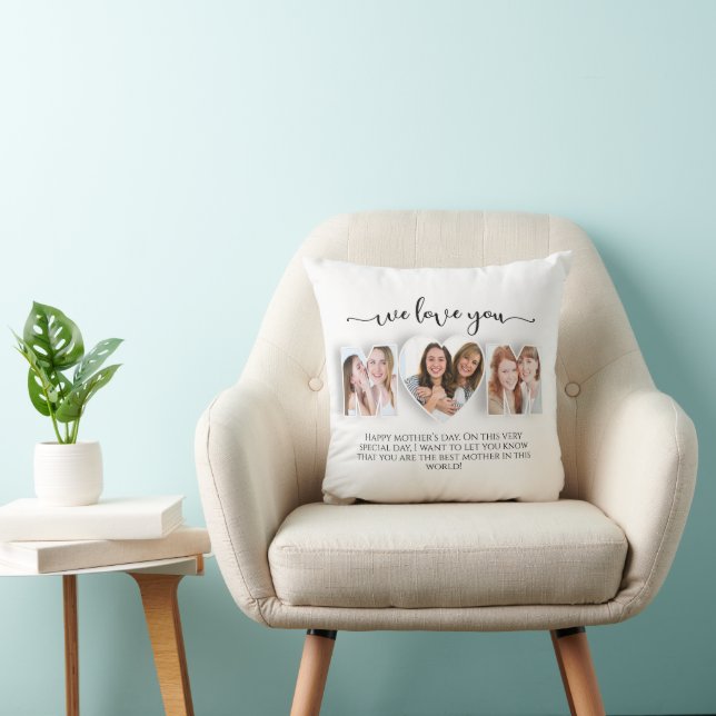 Personnalisé Nous t'aimons Maman Coussin (Chaise)