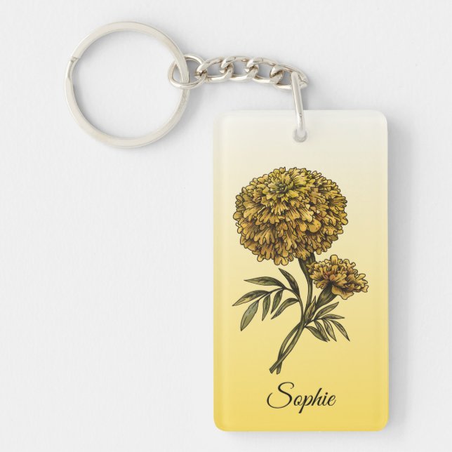 Personnalisé Octobre Fleur de naissance Marigold (Devant)
