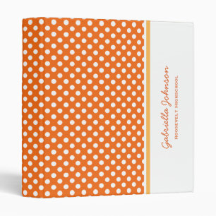 Personnalisé : Orange avec le classeur blanc de