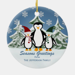 Personnalisé : Ornement de Noël de la famille des 