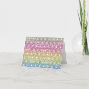 Personnalisé pastel arc-en-ciel Asanoha japonais