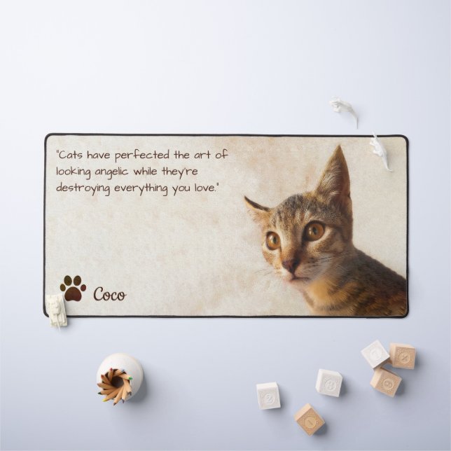 Personnalisé Pet Photo Cat Amoureux des chiens Mod (Tableau pour enfants)