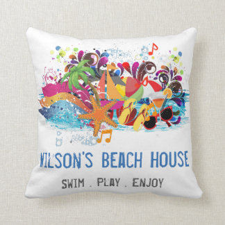 Personnalisé Pop Art Retro Coussins de plage d'été