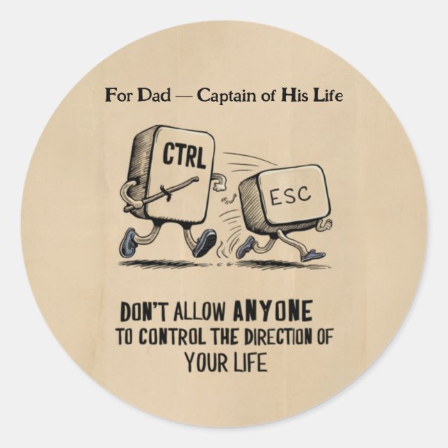 Personnalisé Pour Papa Capitaine de son Sticker de (Devant)