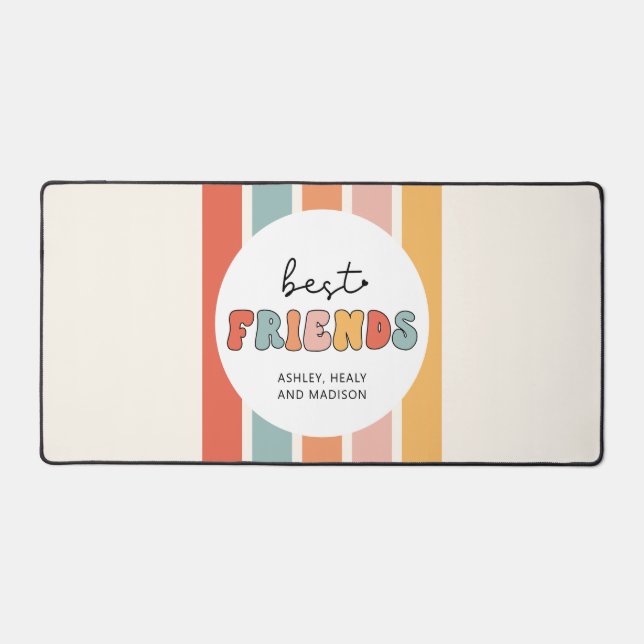 Personnalisé Retro Meilleurs Amis BFFs Mete Bestie (Recto)