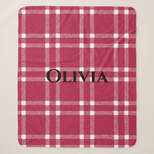 Personnalisé Rouge et blanc Plaid Simple Country