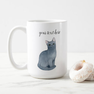 Personnalisé Russe Bleu Chat race café cadeau Mug