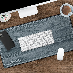 Personnalisé Rustic Blue Gris Couleur Faux Woodgra