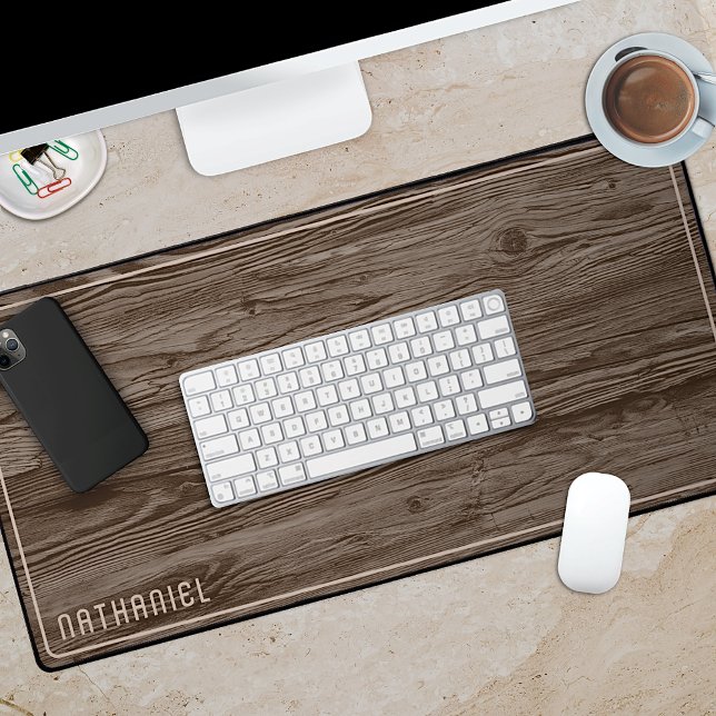 Personnalisé Rustic Dark Brown Couleur Faux Woodgr (Créateur téléchargé)