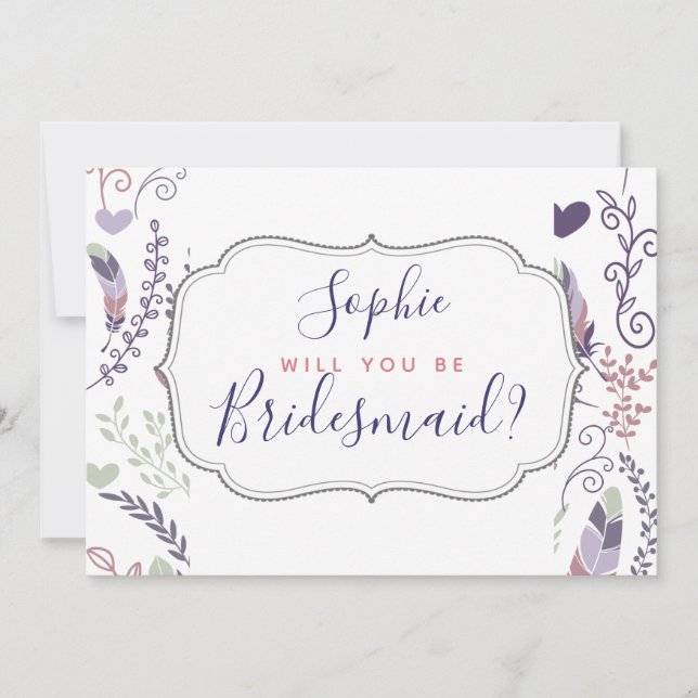 Personnalisé Serez-vous ? Carte mariage (Devant)