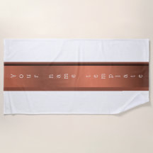 Personnalisé, Serviette de plage festive, monochro
