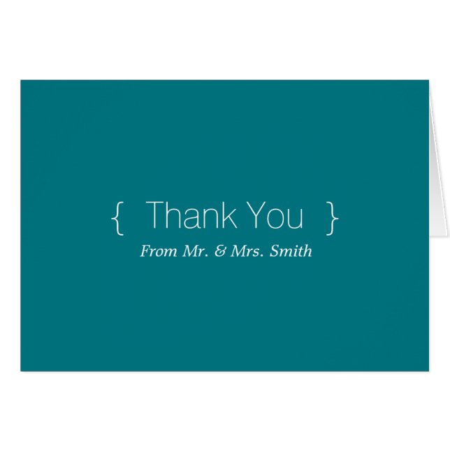 Personnalisé simple Elegant Merci (Devant horizontal)