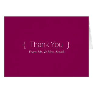 Personnalisé simple élégant Merci violet