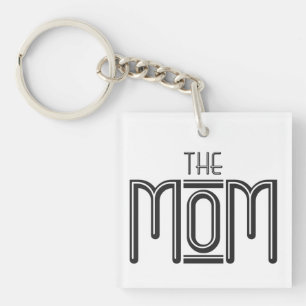 Personnalisé THE Mom Simple Black White Texte
