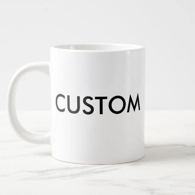 Personnalisé Très Grand Jumbo 20oz Mug café blanc (Gauche)