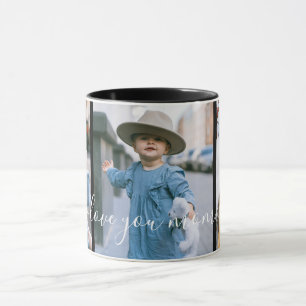 Personnalisé Trois Photo Je T'Aime Maman Mug
