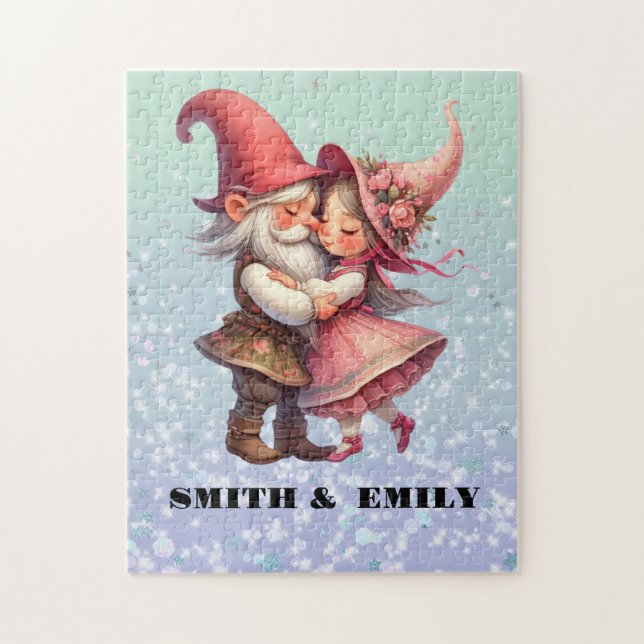 Personnalisé Valentine beau couple Jigsaw Puzzle (Vertical)