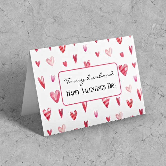Personnalisé, Valentines Coeurs à ma carte de mari (Créateur téléchargé)