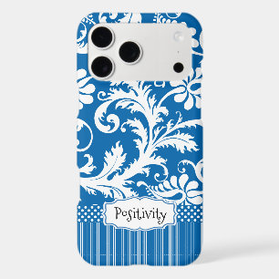 Personnalisé Vintage Sea Blue Damask and Stripe