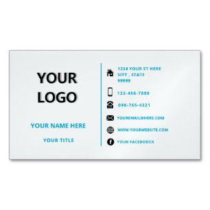 Personnalisé votre aimant Carte de visite avec log