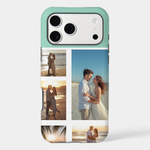 Personnalisé Votre Collage de 5 Photos sur Teal
