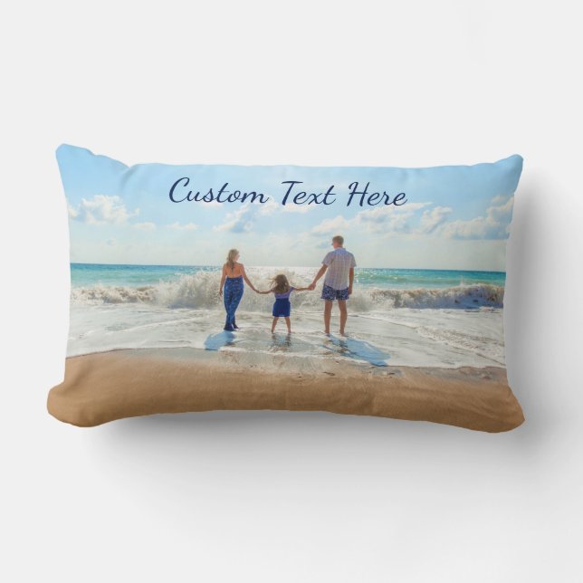 Personnalisé votre Coussin photo avec texte person (Recto)