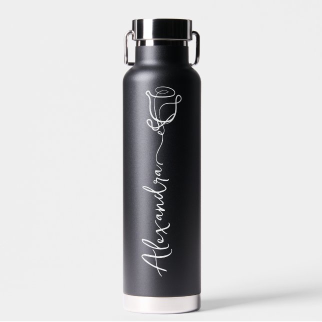 Personnalisé Votre Nom Élégante Bouteille d'eau fl (Avant)