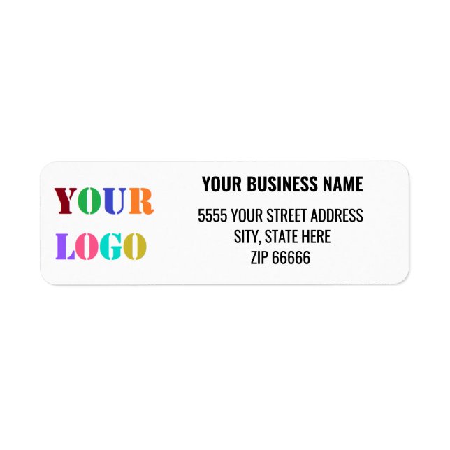 Personnalisé Votre Nom Logo Retourner Adresse Étiq (Devant)