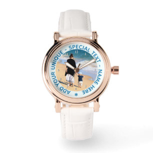 Personnalisé votre photo montre cadeau et texte pe