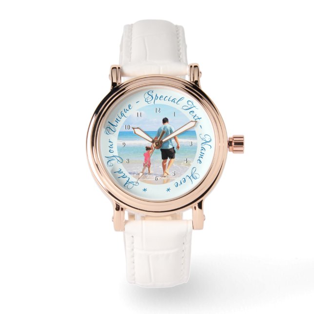 Personnalisé votre photo montre cadeau et texte pe (Recto)