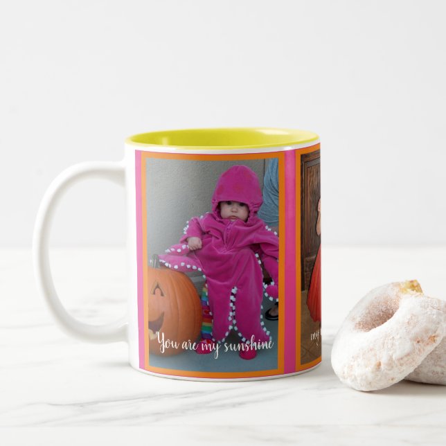 Personnalisé "Vous êtes mon soleil" Happy Mug (Avec donut)