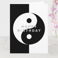 Personnalisé Yin Yang symbole Carte de voeux Anniv