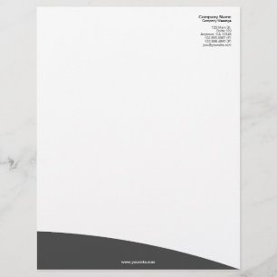 Personnalisée En-tête de lettre gris-foncé de colline de