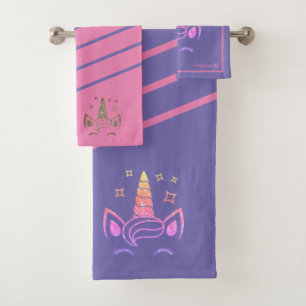 Personnalisée Girl Unicorn Pink Purple Parties sc