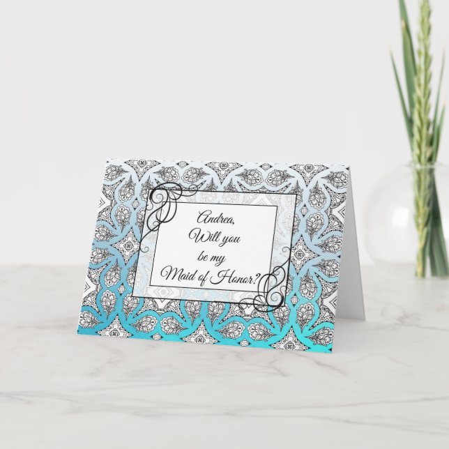 Personnalisée Serez-vous ma carte de femme d'honne (Devant)