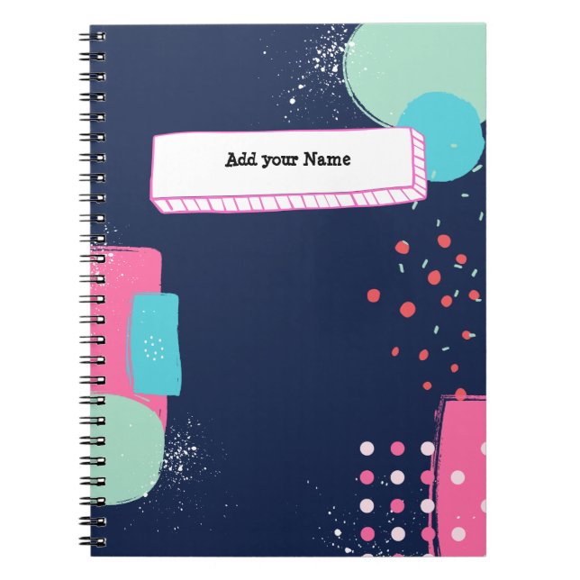 PERSONNALISER : Abstrait avec des points | Carnet (Devant)