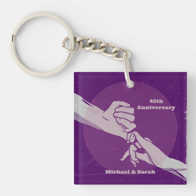 Personnaliser anniversaire couple romantique main  (Devant)