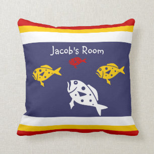Personnaliser avec nom coussin poisson