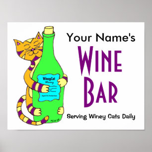 Personnaliser avec votre nom Wine Bar Poster