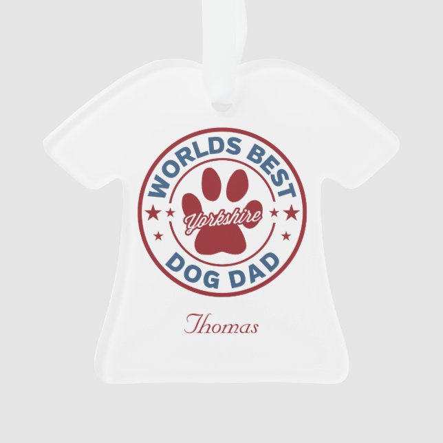 Personnaliser Best Dog Papa Yorkshire (devant)