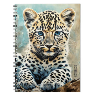 PERSONNALISER Carnet de notes Adorable Bébé Léopar