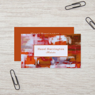 Personnaliser Carte de visite Abstrait en gras rou