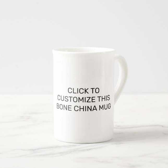 PERSONNALISER CE BONE CHINA MUG (Devant droit)