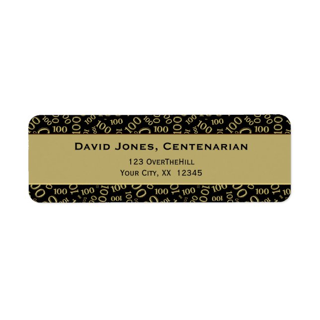 Personnaliser : Centenaire, 100e anniversaire Thèm (Devant)