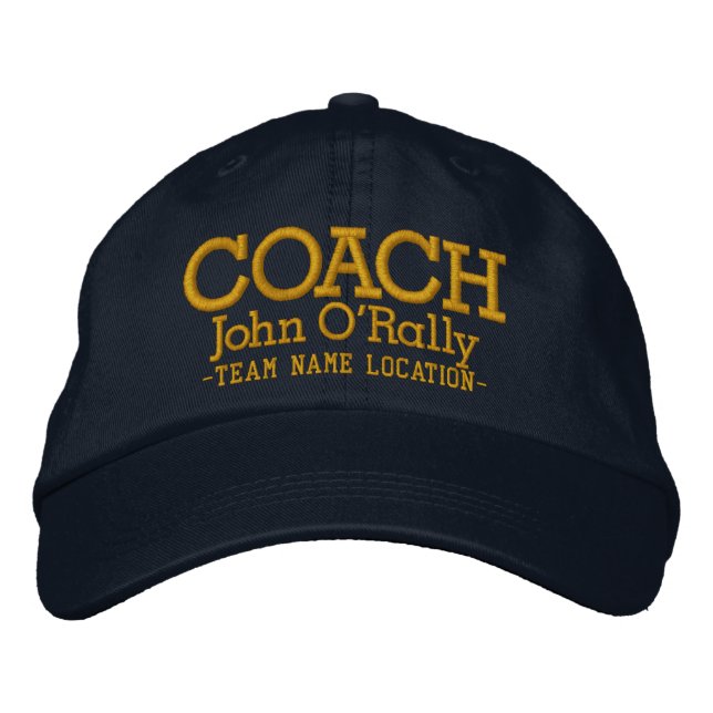 Personnaliser Coach Casquette Votre nom Votre jeu (Devant)